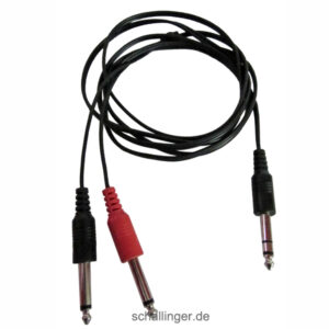 1 x Stereo Klinkenstecker auf 2xMono Klinkenstecker