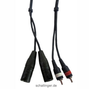 2 x Cinchstecker auf 2 x XLR-Buchsen