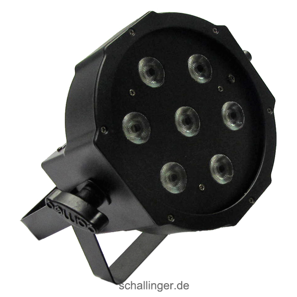 LED-Stroboskop 7 x 3 Watt – Licht- und Tonanlagenvermietung +  Beamervermietung