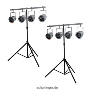 8 x LED-Scheinwerfer mit 18x8 Watt auf Stativen